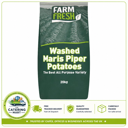 Farm Fresh Washed Maris Piper Potatoes 20kg | Bulk Wholesale Potatoes