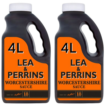 Lea & Perrins Worcestershire Sauce wholesale case containing 2 x 4L catering bottles