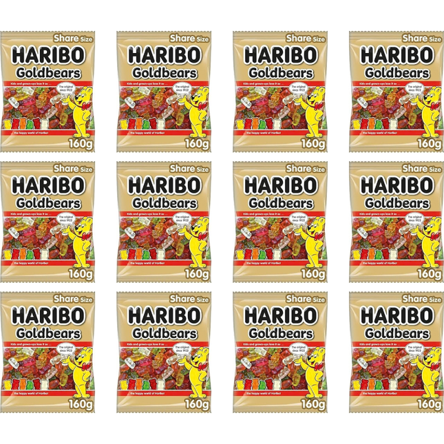 HARIBO Goldbears Jelly Sweets 12 x 160g | Wholesale Fruity Gummy Sweets