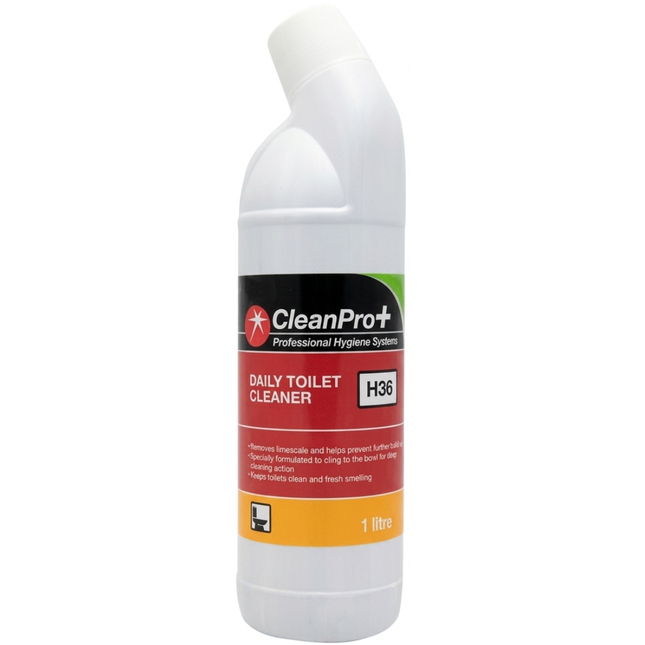 CleanPro+ Daily Toilet Cleaner in a 1 litre bottle for regular commercial washroom cleaning