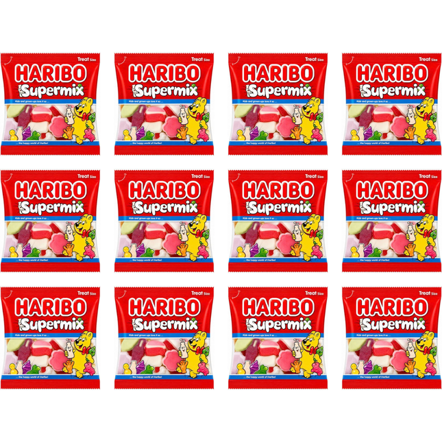 HARIBO Supermix Jelly & Foam Sweets 12 x 160g | Wholesale Fruit & Milk Sweets