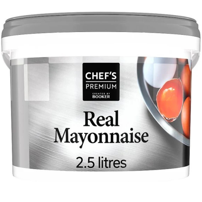 Chef's Premium Real Mayonnaise 2.5 litre catering container for wholesale foodservice and professional kitchens.