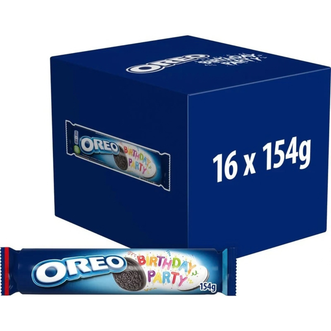 OREO Birthday Party Biscuits 16 x 154g | Chocolate Birthday OREO
