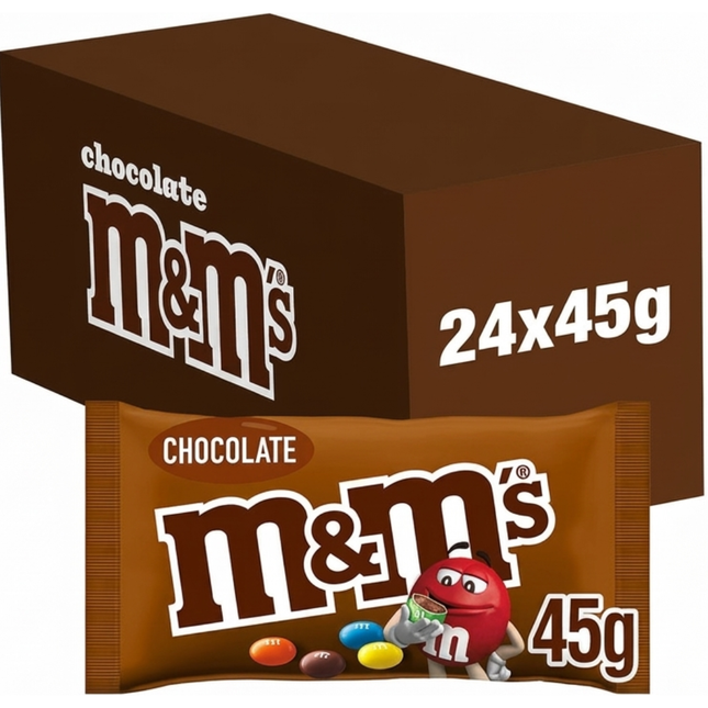 M&M's Milk Chocolate Bites Bags 45g, wholesale case of 24.