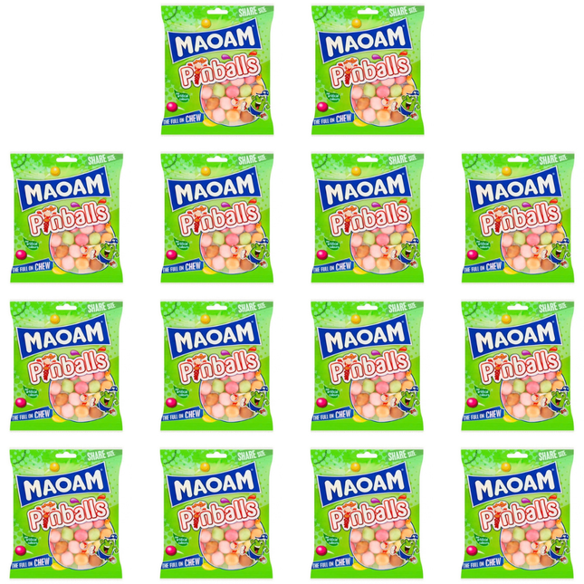 MAOAM Pinballs 14 x 140g | Wholesale Fruit & Cola Chewy Sweets
