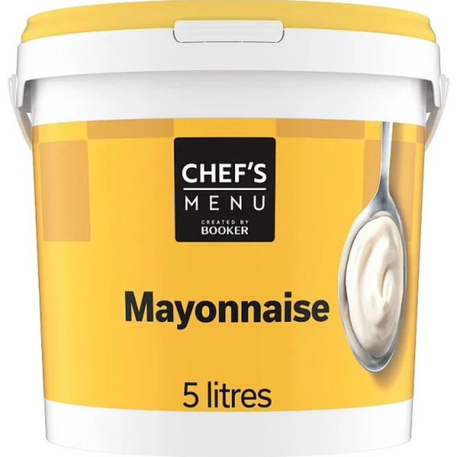 Chef's Menu Mayonnaise 5 litre catering container for wholesale foodservice and professional kitchens.