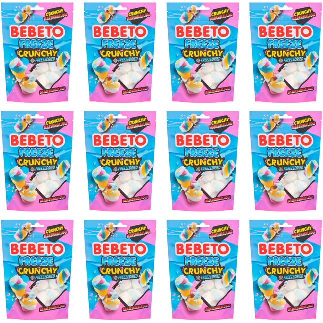 Bebeto Freeze Crunchy Freeze Dried Marshmallow Sweets 12 x 35g