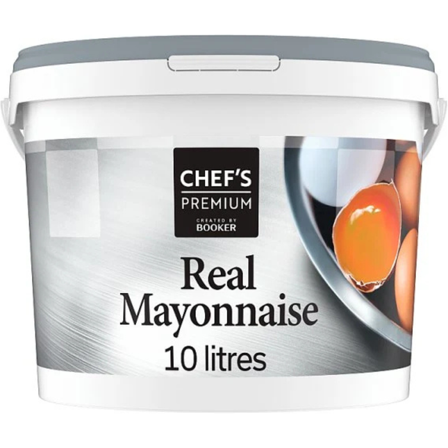 Chef's Premium Real Mayonnaise 10 litre catering container for wholesale foodservice and professional kitchens.