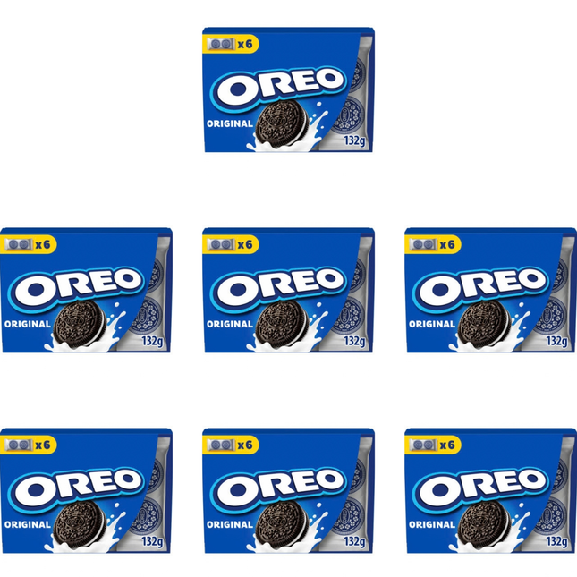 OREO Original Vanilla Sandwich Cookies 7 x 6 Bags 132g | Bulk Oreo Packs