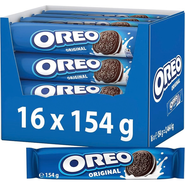 OREO Double Creme Cocoa Sandwich Cookies 16 x 154g | Bulk Double Creme Biscuits
