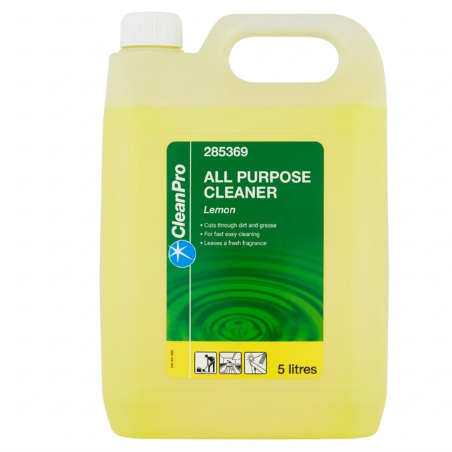 CleanPro Lemon All Purpose Cleaner 5 litre container.