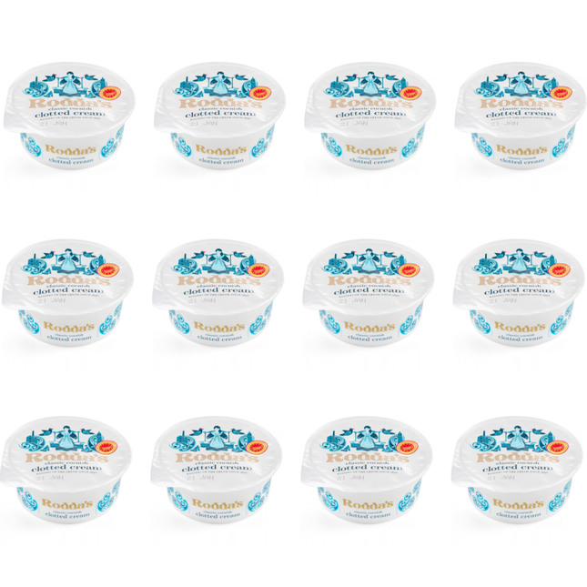 Rodda's Clotted Cream Portions wholesale case containing 12 x 40g individual cream pots