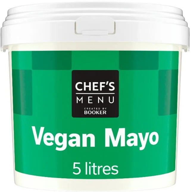 Chef's Menu Vegan Mayonnaise 5 litre catering container for wholesale foodservice and professional kitchens.