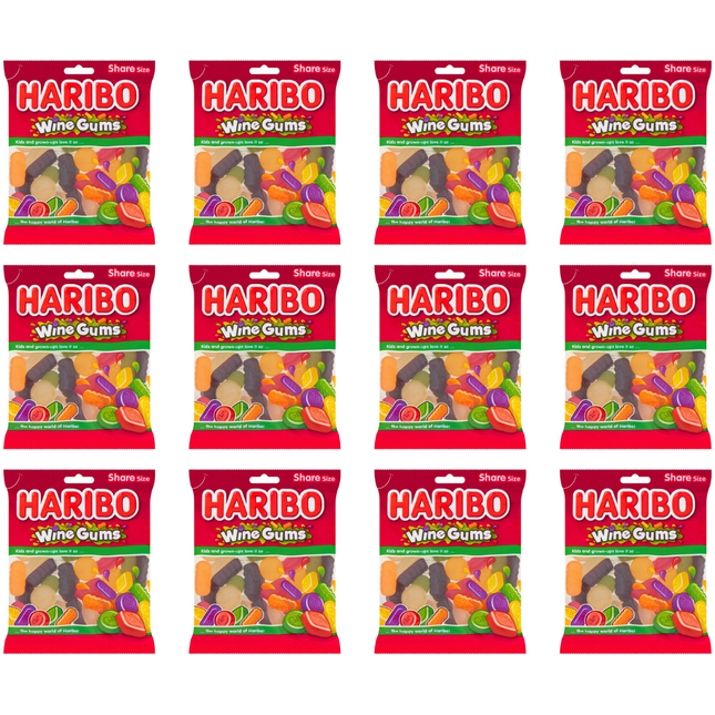 HARIBO Wine Gums Jelly Sweets 12 x 160g | Wholesale Fruit Flavour Sweets