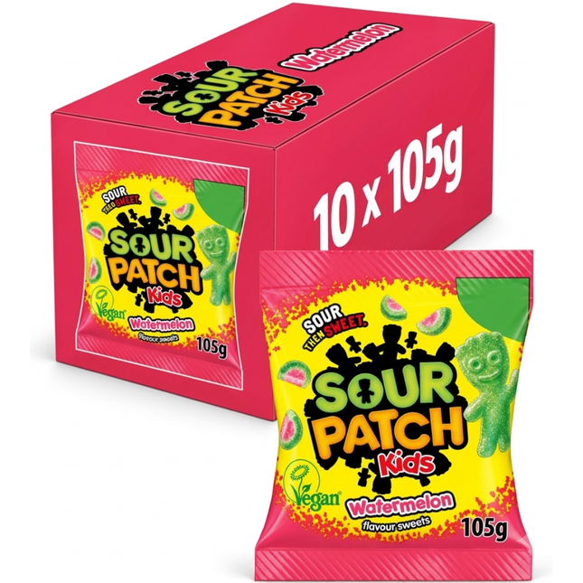 Sour Patch Kids Watermelon Sweets 10 x 130g | Wholesale Vegan Sour Sweets