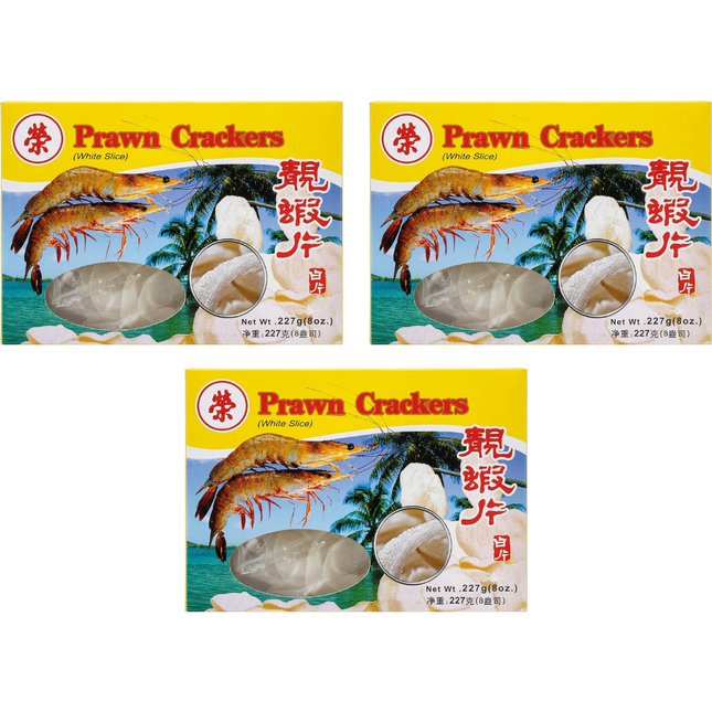 Prawn Crackers 3 x 227g boxes wholesale catering snack for restaurants takeaways and hospitality