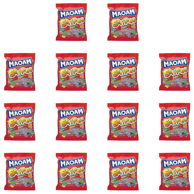 MAOAM Stripes Fruit & Cola Chewy Sweets 14 x 140g | Wholesale Chewy Sweets