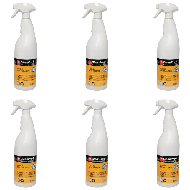 CleanPro+ Odour Neutraliser 1 litre bottles in a wholesale case of 6