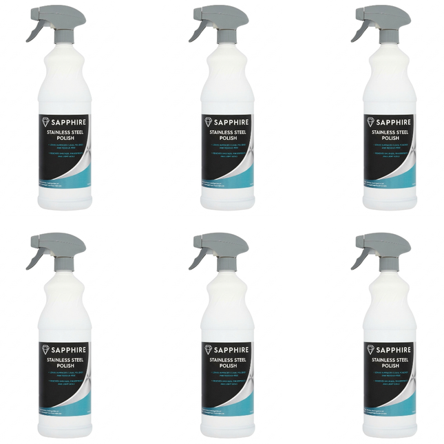 Stainless Steel Polish 1 Litre Case of 6 | Professional Steel Polish.