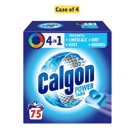 Calgon Tablets 75 Tabs Case of 4 | 4 in 1 Washing Machine Protection