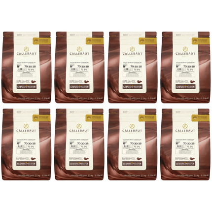 Callebaut Chocolate 70% Dark Callets 70-30-38 Case of 8 x 2.5kg