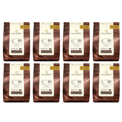 Callebaut Chocolate 811 Belgian Chocolate Dark Callets Case of 8 x 2.5kg