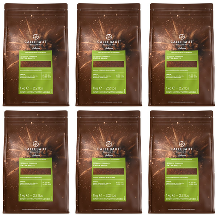 Callebaut Chocolate Botanical Experience Extra Brute Cocoa Powder Case of 6 x 1kg