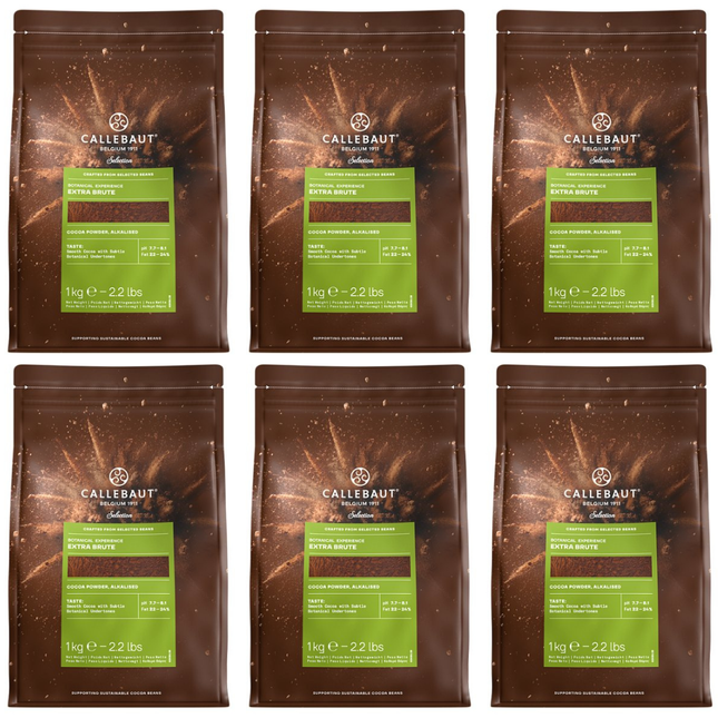 Callebaut Chocolate Botanical Experience Extra Brute Cocoa Powder Case of 6 x 1kg