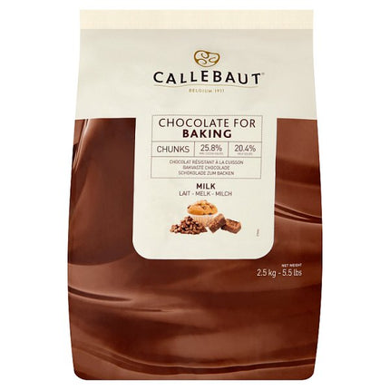 Callebaut Chocolate Milk Chocolate Baking Chunks 2.5kg