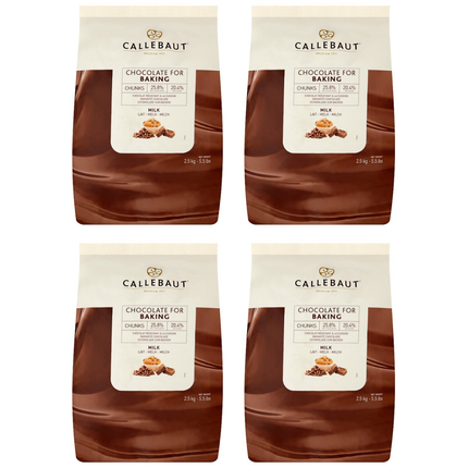 Callebaut Chocolate Milk Chocolate Baking Chunks Case of 4 x 2.5kg