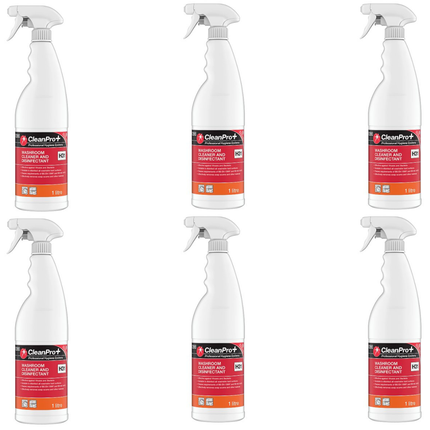 CleanPro+ Washroom Cleaner and Disinfectant 6 x 1L