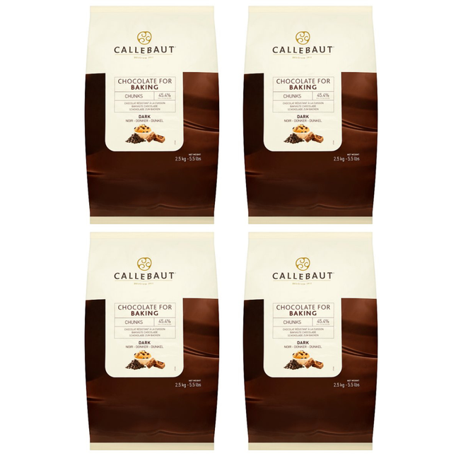 Callebaut Chocolate Dark Chocolate Chunks Case of 4 x 2.5kg