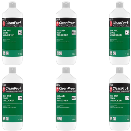 Drain Unblocker 6 x 1 Litre | Professional Sink & Drain Cleaner