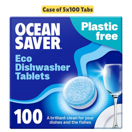 Eco Dishwasher Tablets 5 x 100 Pack | OceanSaver Plastic Free Dishwasher Tablets