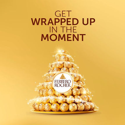 Ferrero Rocher 3 Piece Pack 37.5g Case of 16 | Milk Chocolate Hazelnut Pralines