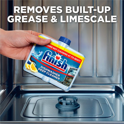 Finish Dishwasher Cleaner Case of 8 x 250ml | Lemon Deep Cleaner