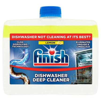 Finish Dishwasher Cleaner Case of 8 x 250ml | Lemon Deep Cleaner