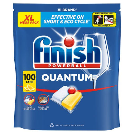 Finish Quantum Dishwasher Tablets 100 Tabs | Lemon All In One