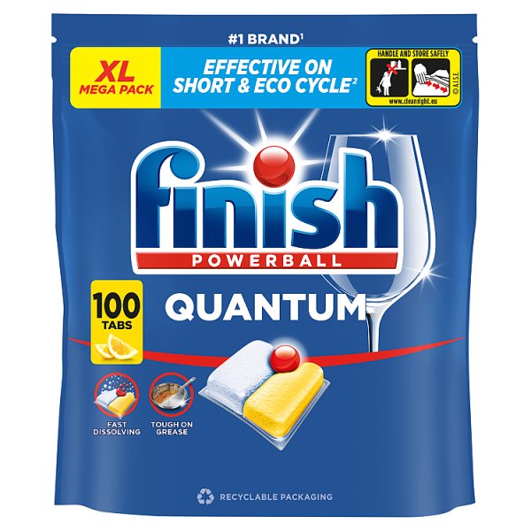 Finish Quantum Dishwasher Tablets 100 Tabs | Lemon All In One