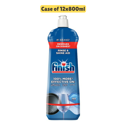 Finish Rinse Aid Case of 12 x 800ml | Finish Rinse & Shine Fresh