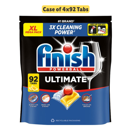 Finish Ultimate Dishwasher Tablets 4 x 92 Tabs | Lemon All In One