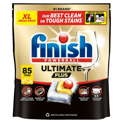 Finish Ultimate Dishwasher Tablets 85 Tabs | Ultimate Plus Lemon