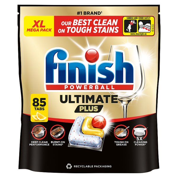Finish Ultimate Dishwasher Tablets 85 Tabs | Ultimate Plus Lemon