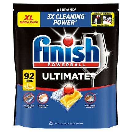 Finish Ultimate Dishwasher Tablets 92 Tabs | Lemon All In One
