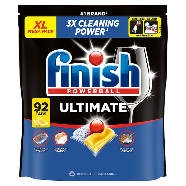 Finish Ultimate Dishwasher Tablets 92 Tabs | Lemon All In One