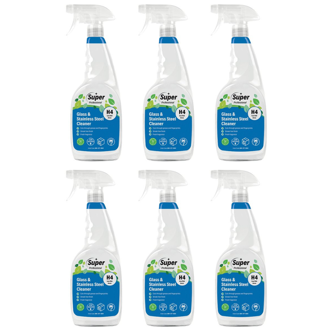 Glass Cleaner 750ml Case of 6 | Glass & Stainless Steel Cleaner