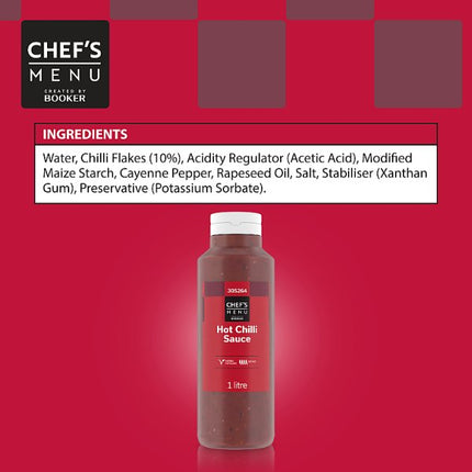 Hot Chilli Sauce | Chef's Menu  1 Litre