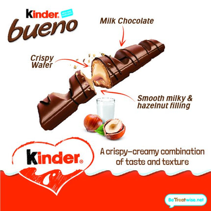 Kinder Bueno Twin Bars 30 x 43g | Kinder Bueno Chocolate