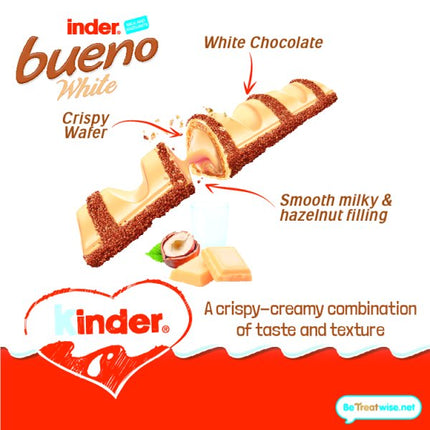 Kinder Bueno White Chocolate Bars 30 x 39g | Bueno White