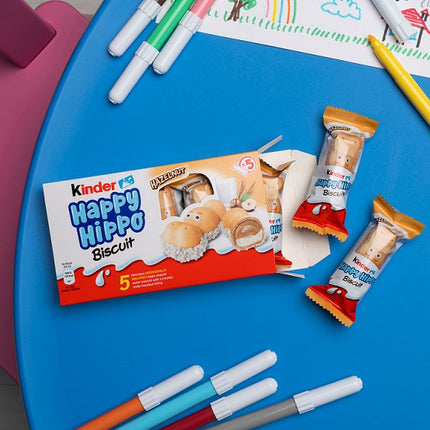 Kinder Happy Hippo Hazelnut Wafer Biscuit Bars 28 x 20.7g